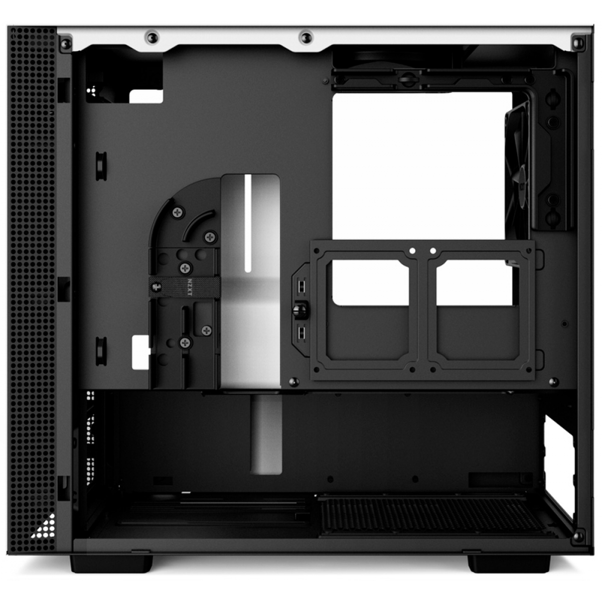 Gabinete Gamer NZXT H200, Mini Tower, Com 2 Fans, Vidro Temperado, White, Sem Fonte, CA-H200B-W1