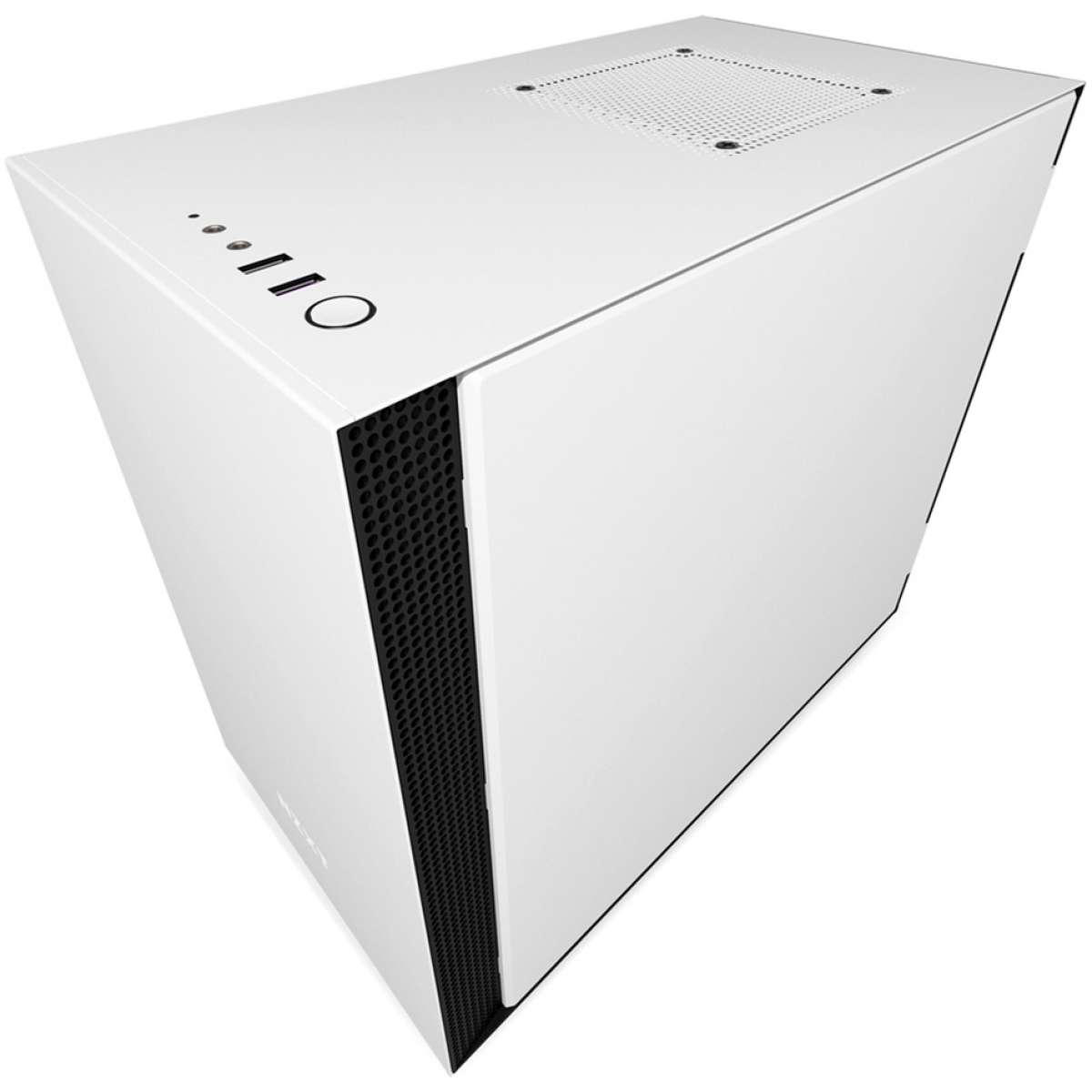 Gabinete Gamer NZXT H200, Mini Tower, Com 2 Fans, Vidro Temperado, White, Sem Fonte, CA-H200B-W1
