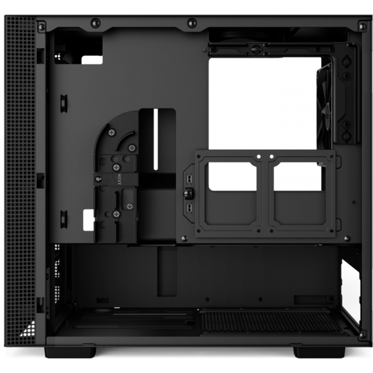 Gabinete Gamer NZXT H200i Smart, Com 2 Fans, Vidro Temperado, Black, Sem Fonte, CA-H200W-BB