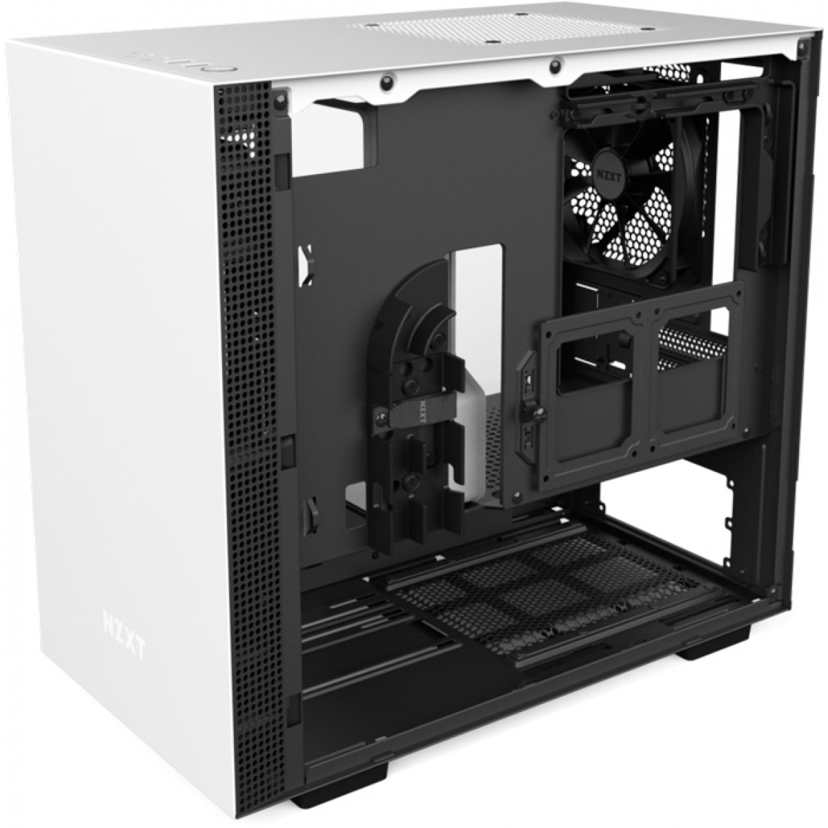 Gabinete Gamer NZXT H200i Smart, Mid Tower, Com 2 Fans, Vidro Temperado, White, Sem Fonte, CA-H200W-WB