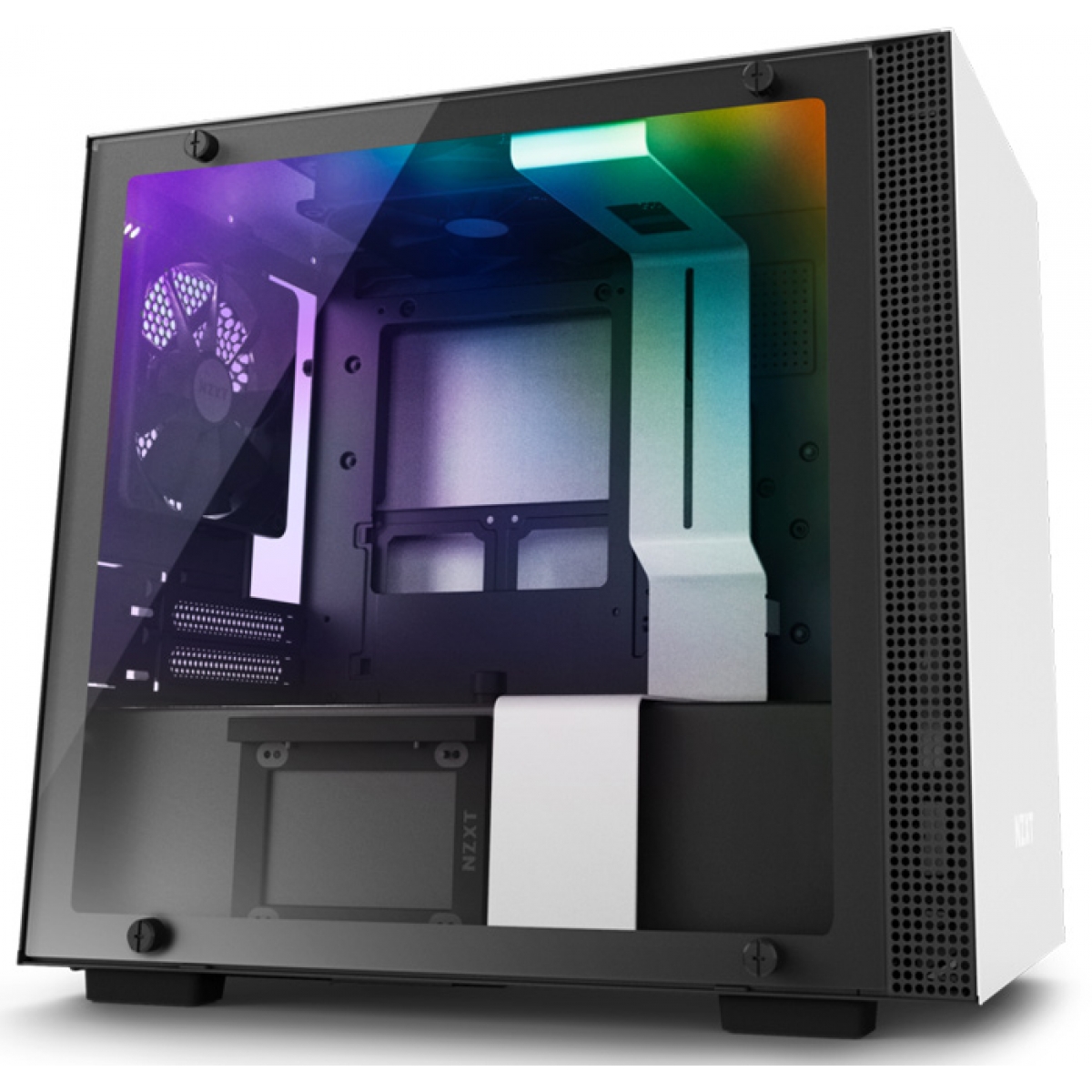 Gabinete Gamer NZXT H200i Smart, Mid Tower, Com 2 Fans, Vidro Temperado, White, Sem Fonte, CA-H200W-WB