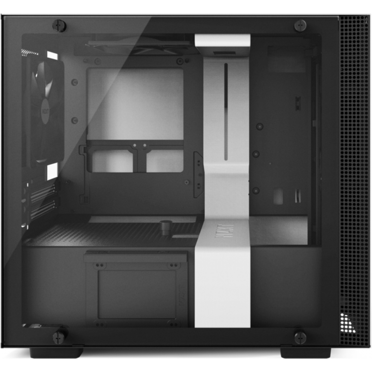 Gabinete Gamer NZXT H200i Smart, Mid Tower, Com 2 Fans, Vidro Temperado, White, Sem Fonte, CA-H200W-WB