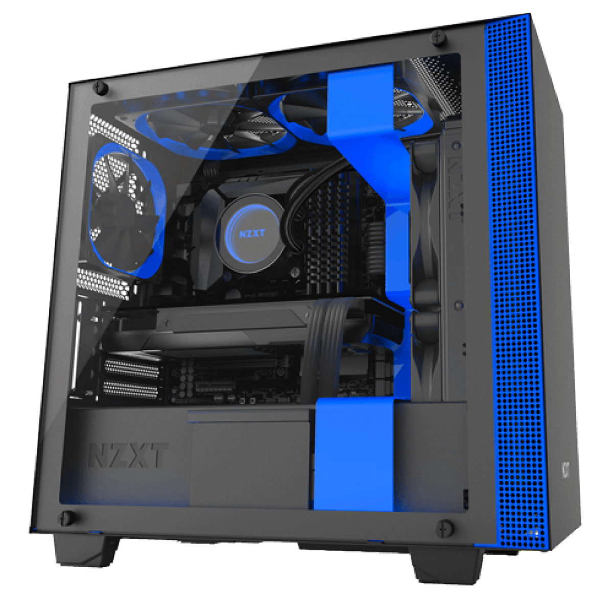 Gabinete Gamer NZXT H400I, Mid Tower, Com 3 Fans, Vidro Temperado, Sem Fonte, CA-H400W-BL