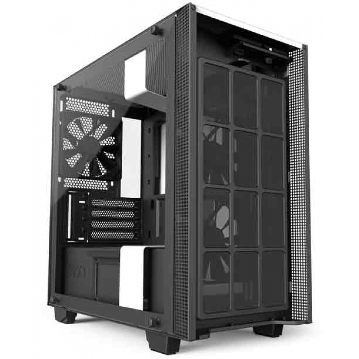 Gabinete Gamer NZXT H400I, Mid Tower, Com 3 Fans, Vidro Temperado, White, Sem Fonte, CA-H400W-WB