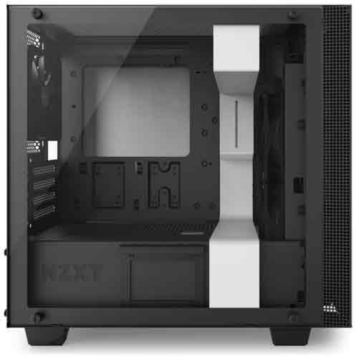 Gabinete Gamer NZXT H400I, Mid Tower, Com 3 Fans, Vidro Temperado, White, Sem Fonte, CA-H400W-WB