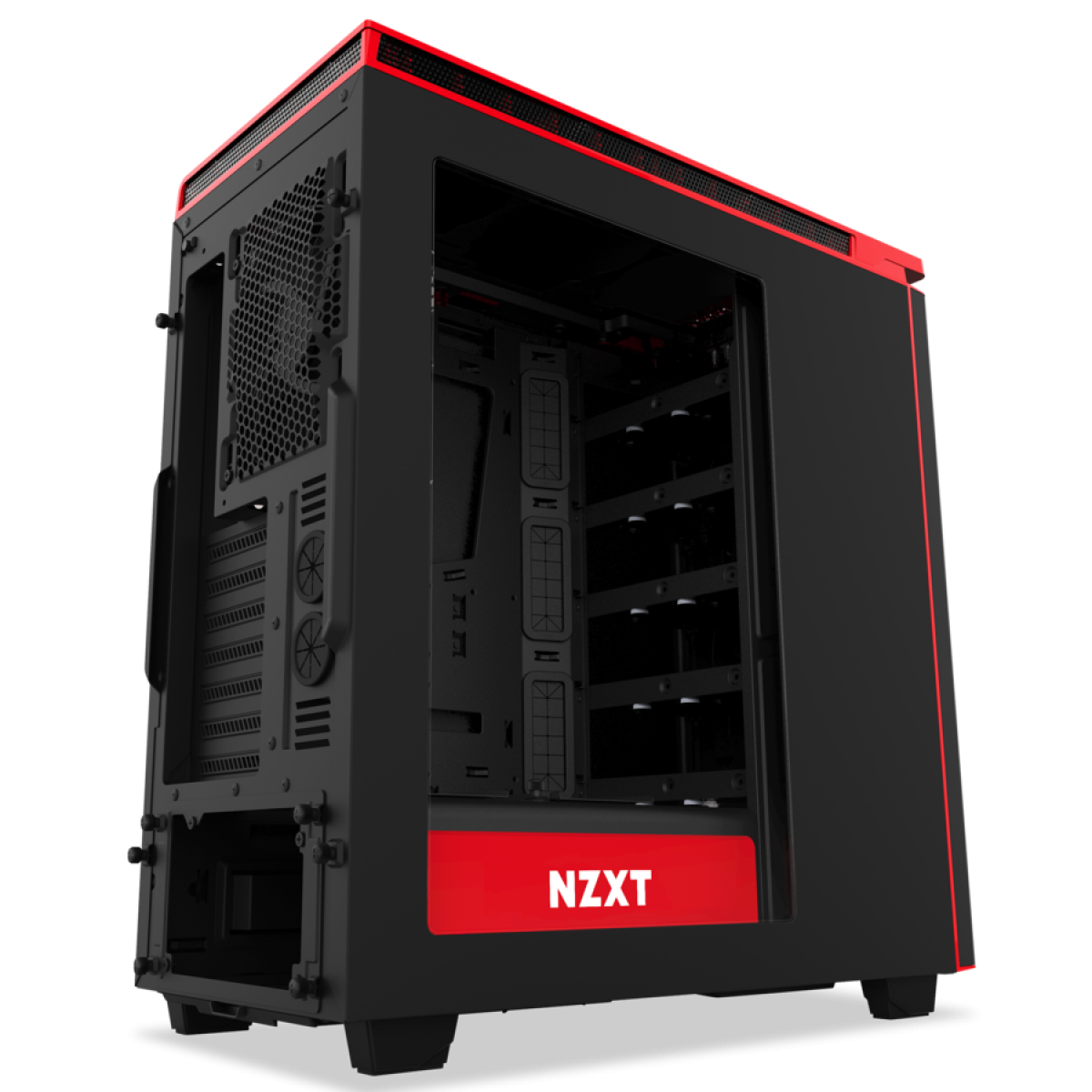 Gabinete NZXT H440 Mid Tower, Red, Sem Fonte, CA-H442W-M1