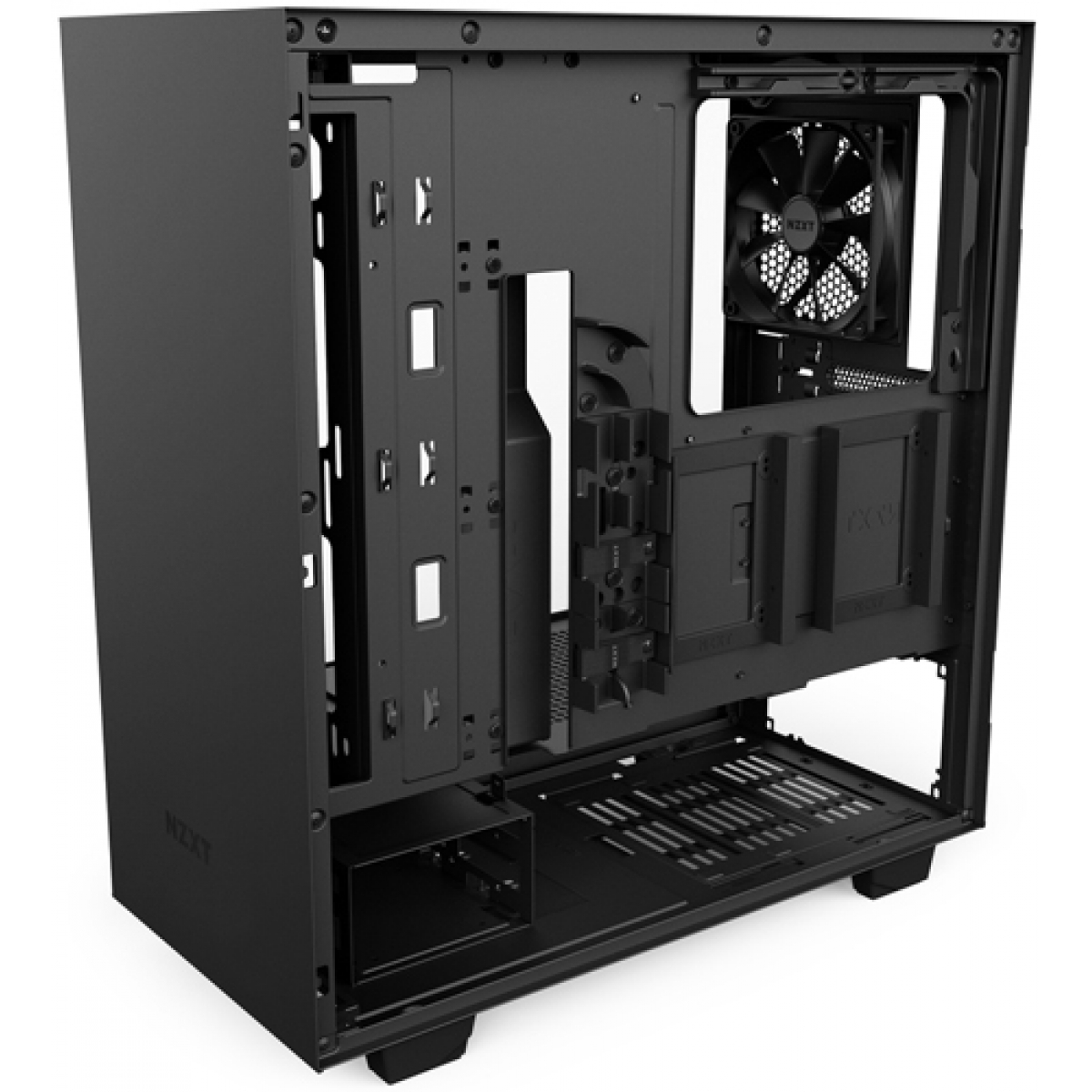 Gabinete Gamer NZXT H500, Mid Tower, Com 2 Fans, Vidro Temperado, Black, Sem Fonte, CA-H500B-B1
