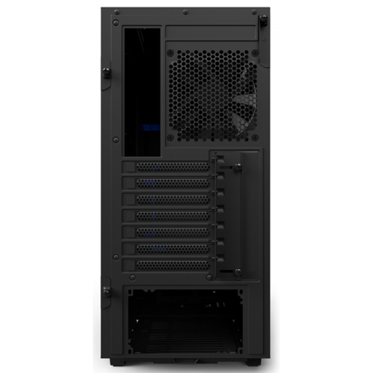Gabinete Gamer NZXT H500, Mid Tower, Com 2 Fans, Vidro Temperado, Black-Blue, Sem Fonte, CA-H500B-BL
