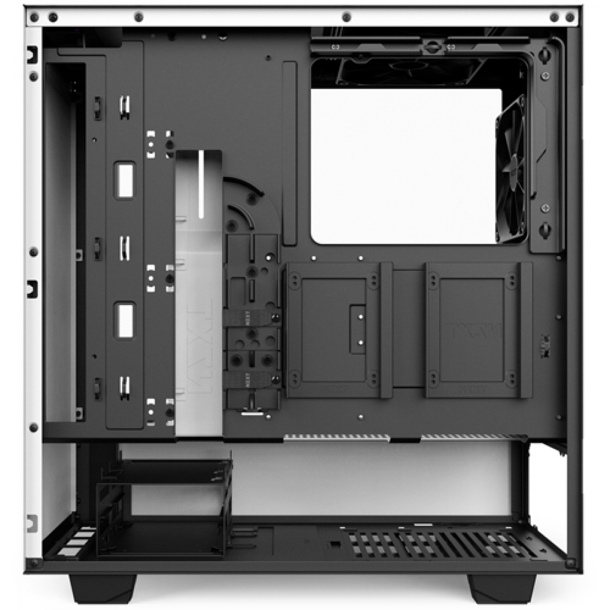 Gabinete Gamer NZXT H500, Mid Tower, Com 2 Fans, Vidro Temperado, White, Sem Fonte, CA-H500B-W1