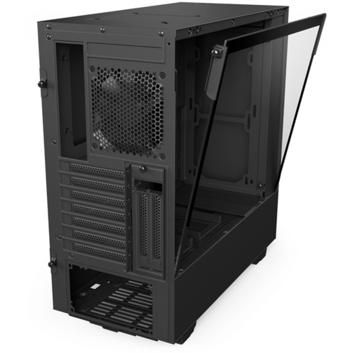 Gabinete Gamer NZXT H500I, Mid Tower, Com 2 Fans, Vidro Temperado, Black, Sem Fonte, CA-H500W-B1