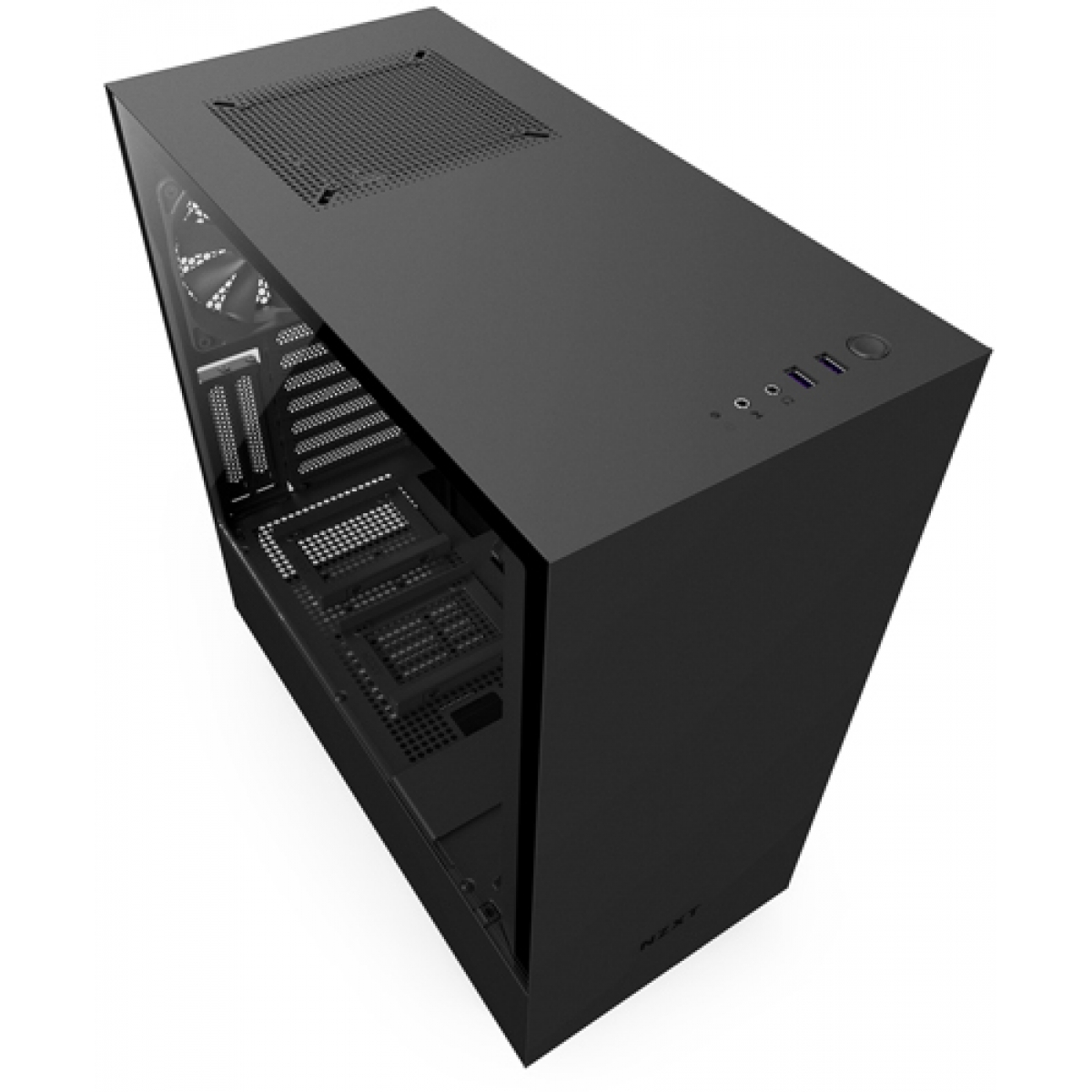 Gabinete Gamer NZXT H500I, Mid Tower, Com 2 Fans, Vidro Temperado, Black, Sem Fonte, CA-H500W-B1