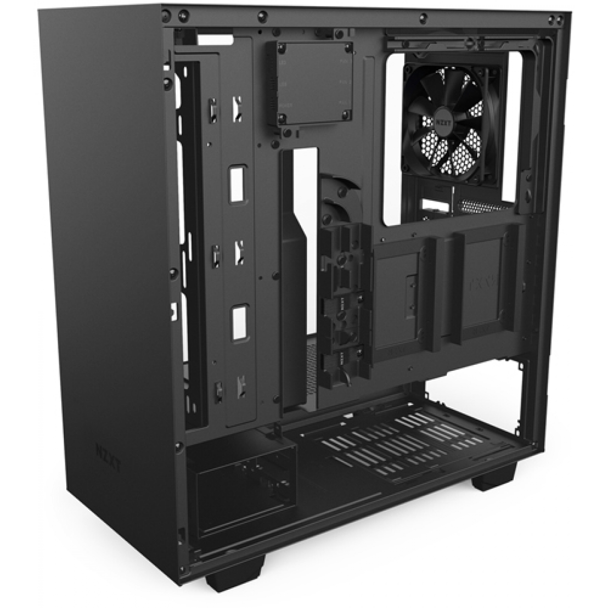 Gabinete Gamer NZXT H500I, Mid Tower, Com 2 Fans, Vidro Temperado, Black, Sem Fonte, CA-H500W-B1