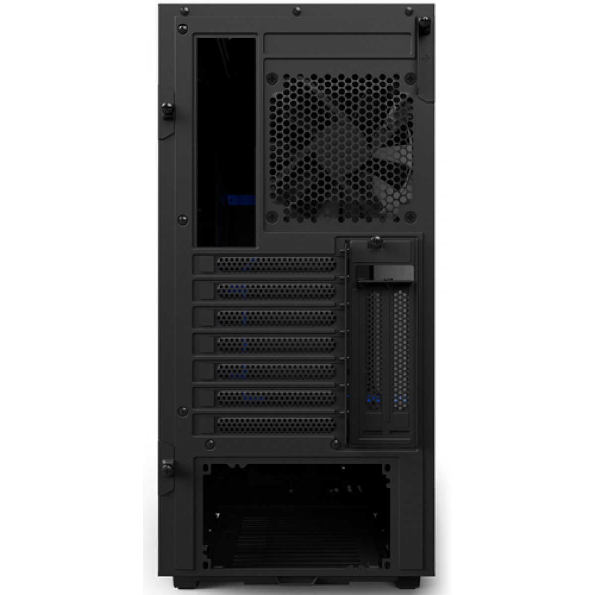 Gabinete Gamer NZXT H500I, Mid Tower, Com 2 Fans, Vidro Temperado, Black-Blue, Sem Fonte, CA-H500W-BL