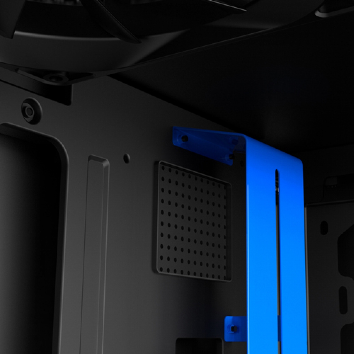 Gabinete Gamer NZXT H500I, Mid Tower, Com 2 Fans, Vidro Temperado, Black-Blue, Sem Fonte, CA-H500W-BL