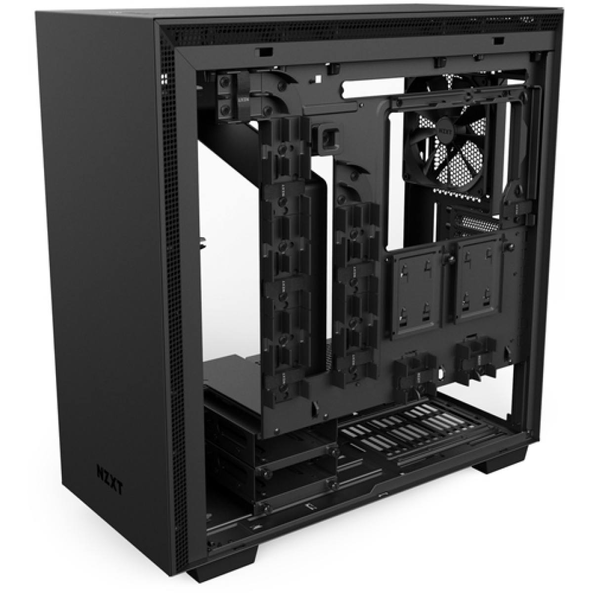 Gabinete Gamer NZXT H700, Mid Tower, Com 4 Fans, Vidro Temperado, Black, Sem Fonte, CA-H700B-B1
