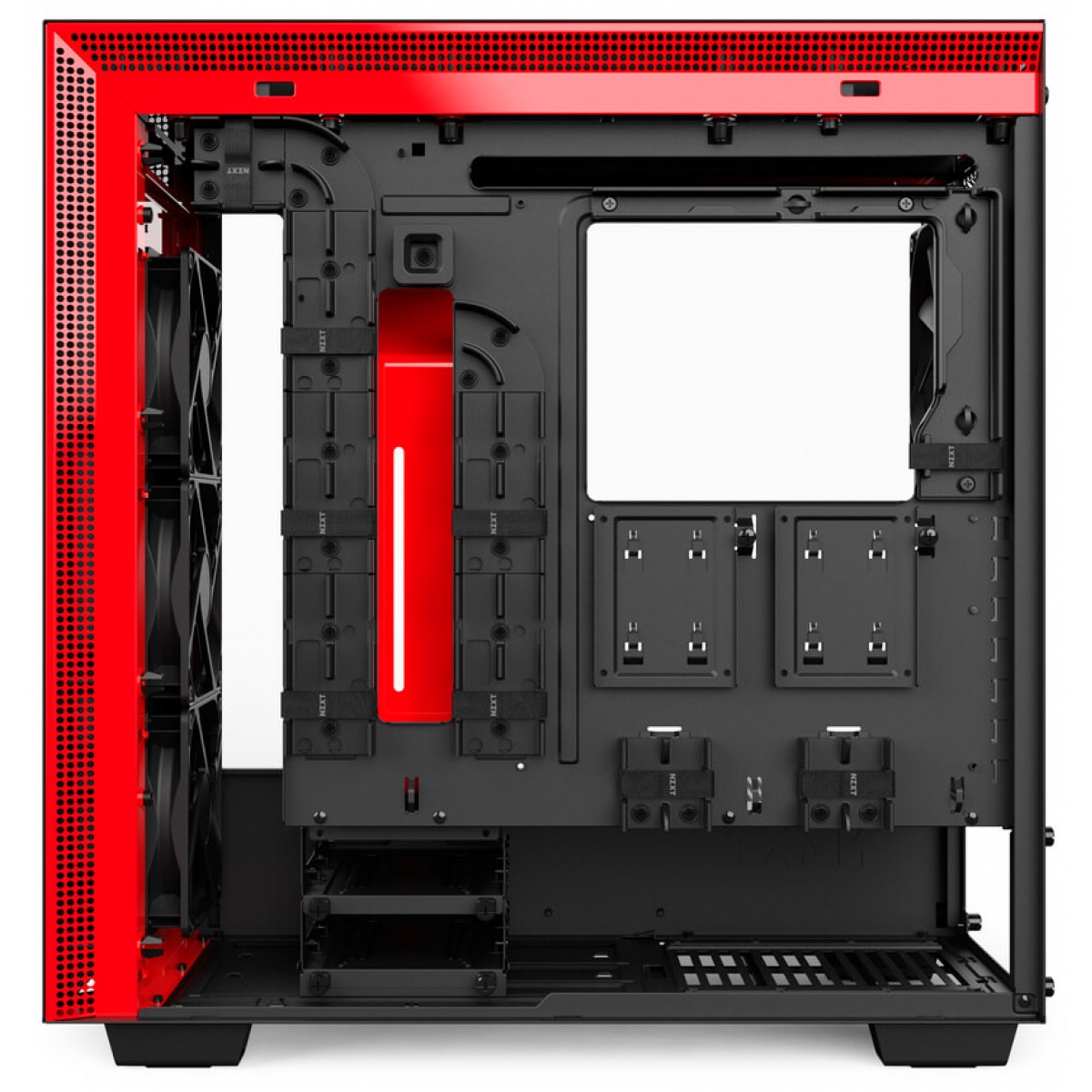 Gabinete Gamer NZXT H700, Mid Tower, Com 4 Fans, Vidro Temperado, Black-Red, Sem Fonte, CA-H700B-BR