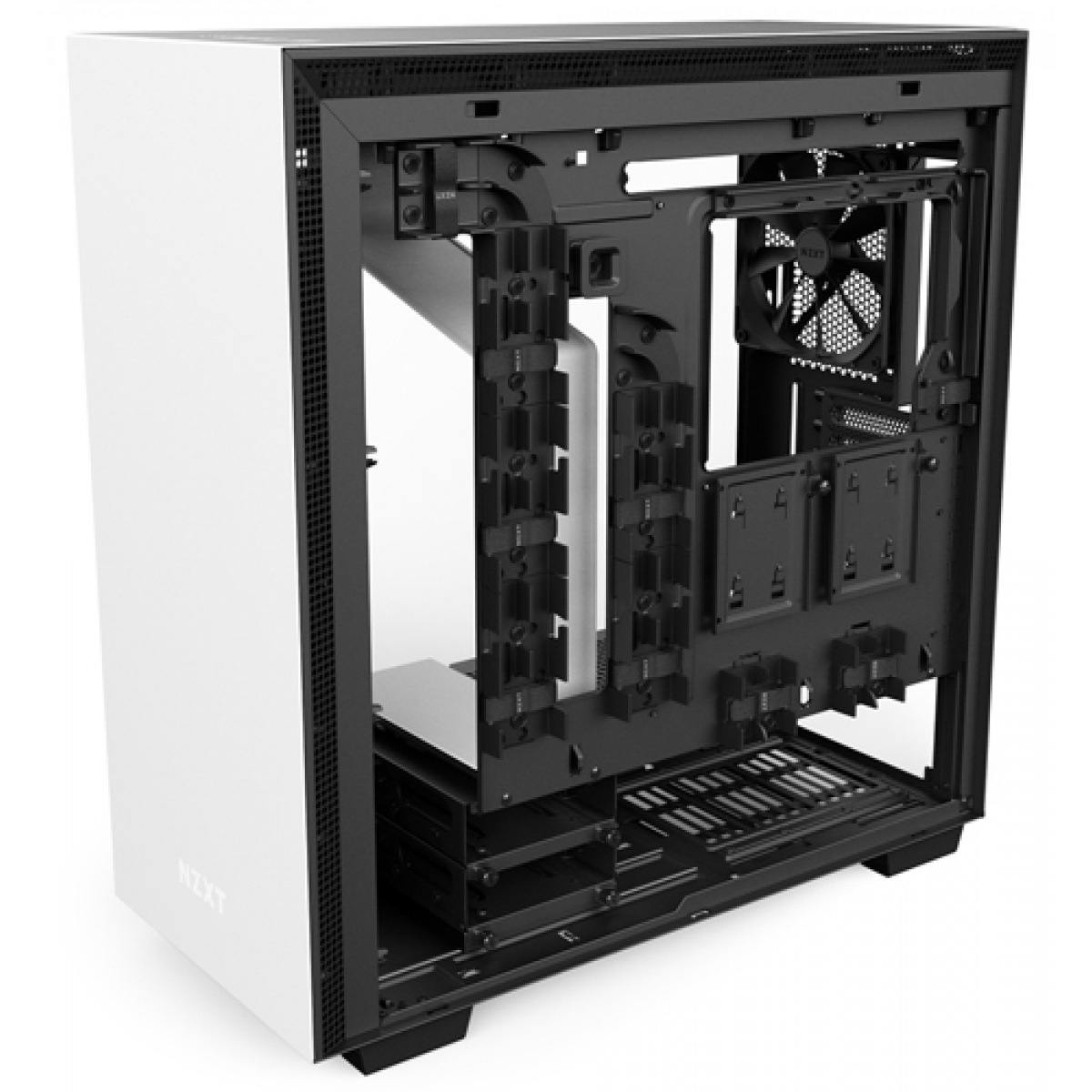 Gabinete Gamer NZXT H700, Mid Tower, Com 4 Fans, Vidro Temperado, White, Sem Fonte, CA-H700B-W1
