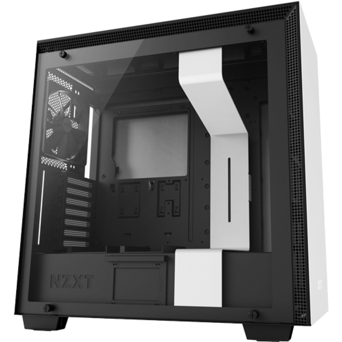 Gabinete Gamer NZXT H700, Mid Tower, Com 4 Fans, Vidro Temperado, White, Sem Fonte, CA-H700B-W1