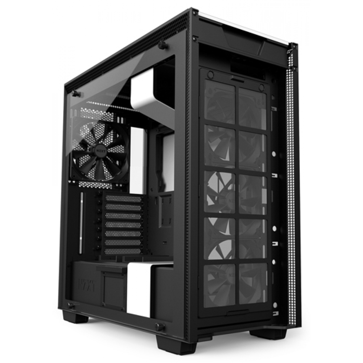 Gabinete Gamer NZXT H700, Mid Tower, Com 4 Fans, Vidro Temperado, White, Sem Fonte, CA-H700B-W1