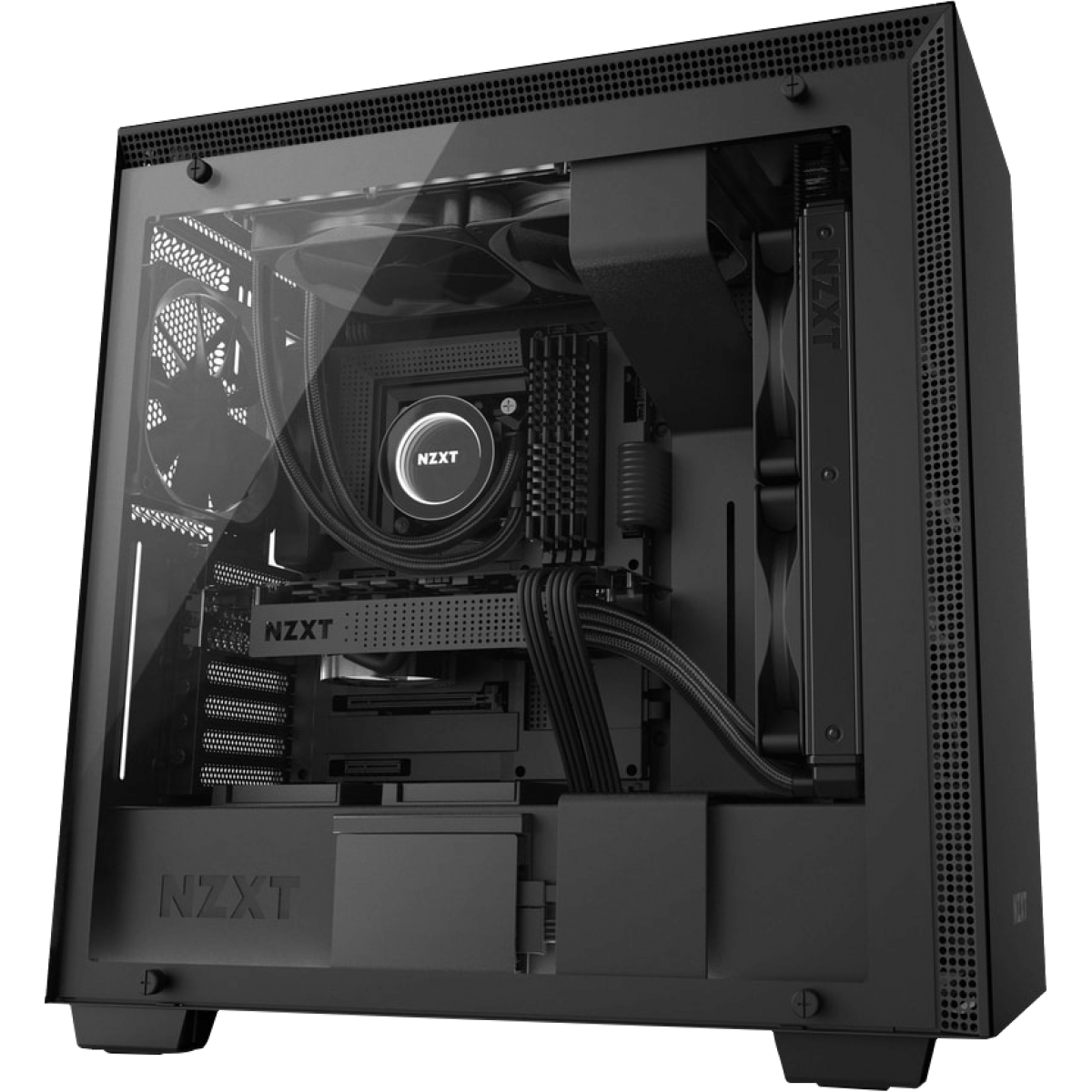 Gabinete Gamer NZXT H700i, Mid Tower, Com 4 Fans, Vidro Temperado, Black, Sem Fonte, CA-H700W-BB