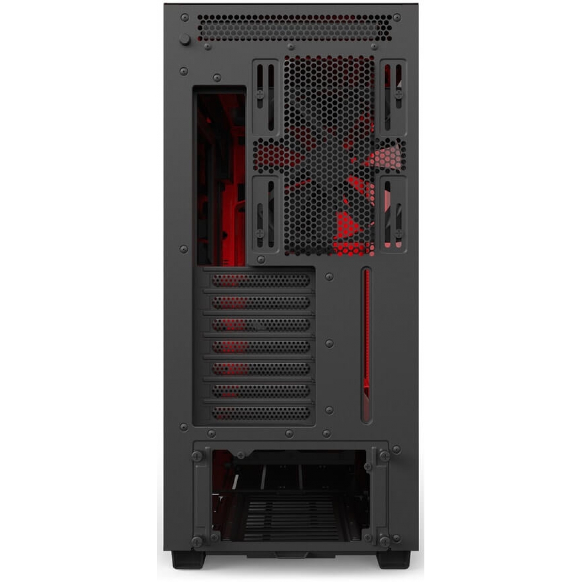 Gabinete Gamer NZXT H700i, Mid Tower, Com 4 Fans, Vidro Temperado, Black-Red, Sem Fonte, CA-H700W-BR