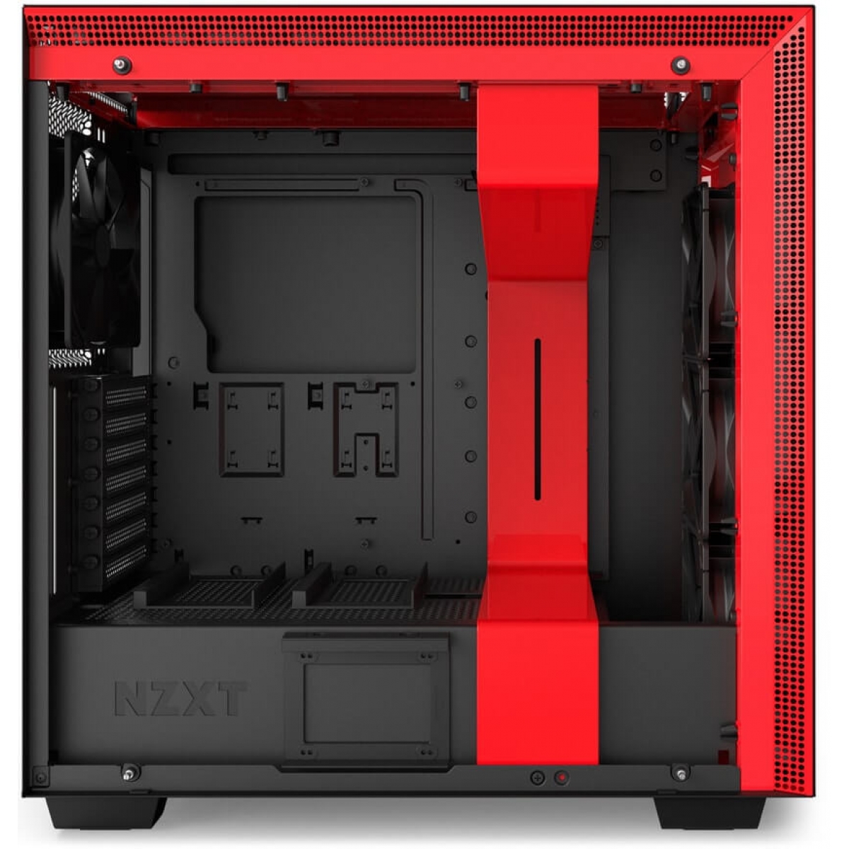 Gabinete Gamer NZXT H700i, Mid Tower, Com 4 Fans, Vidro Temperado, Black-Red, Sem Fonte, CA-H700W-BR