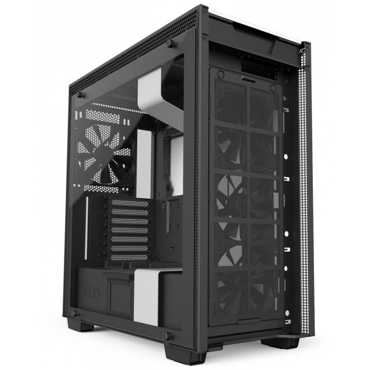 Gabinete Gamer NZXT H700i, Mid Tower, Com 4 Fans, Vidro Temperado, White, Sem Fonte, CA-H700W-WB