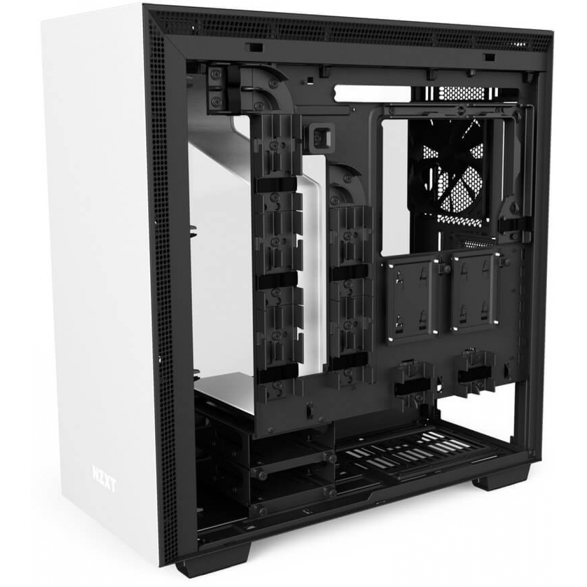 Gabinete Gamer NZXT H700i, Mid Tower, Com 4 Fans, Vidro Temperado, White, Sem Fonte, CA-H700W-WB