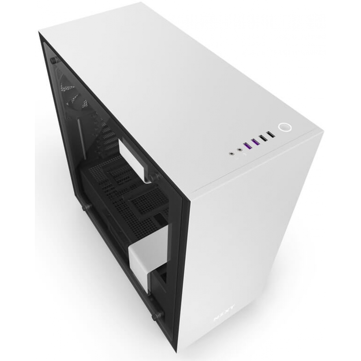 Gabinete Gamer NZXT H700i, Mid Tower, Com 4 Fans, Vidro Temperado, White, Sem Fonte, CA-H700W-WB