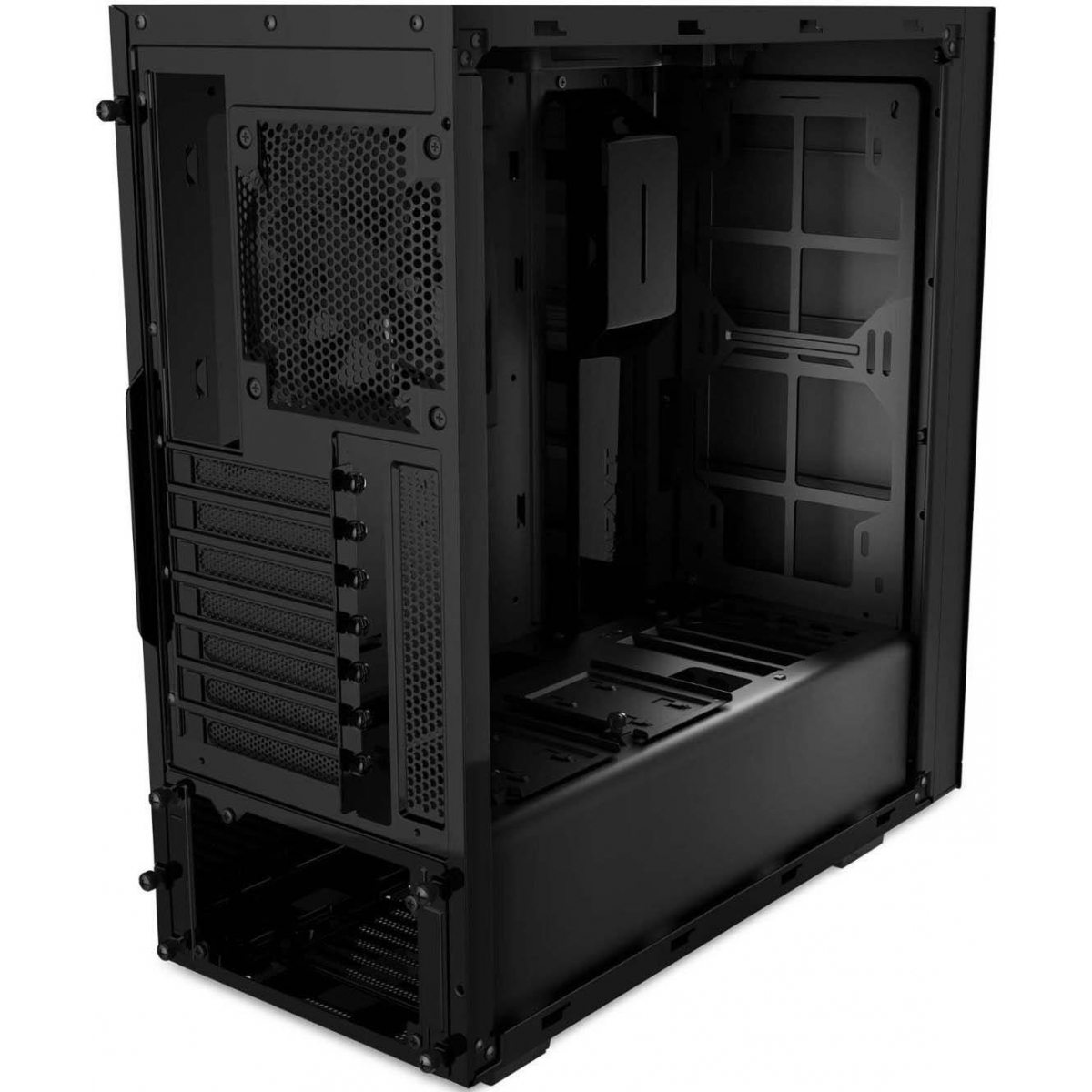 Gabinete Gamer NZXT S340, Mid Tower, Com 2 Fans, Vidro Temperado, Black, Sem Fonte, CA-S340W-B1