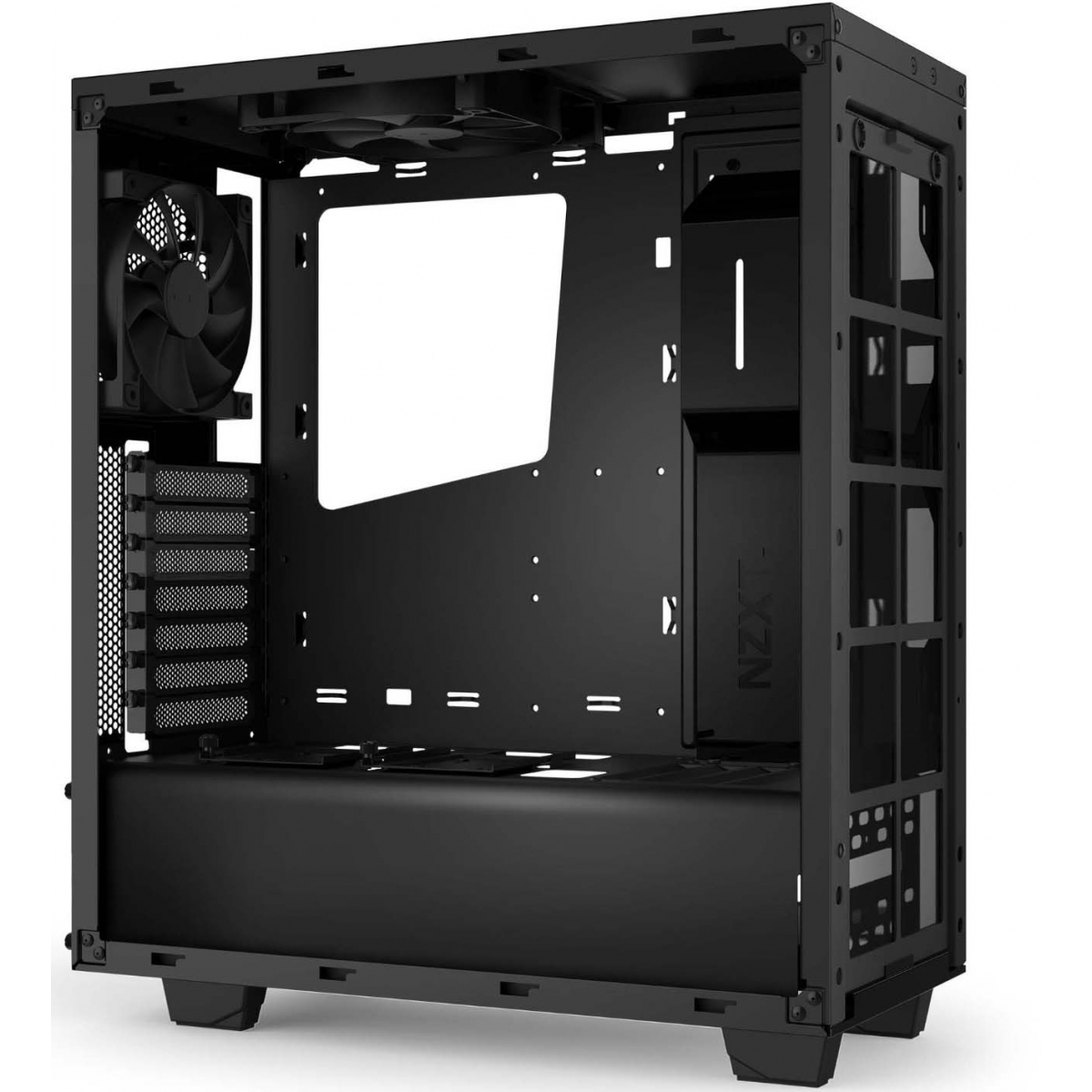 Gabinete Gamer NZXT S340, Mid Tower, Com 2 Fans, Vidro Temperado, Black, Sem Fonte, CA-S340W-B1