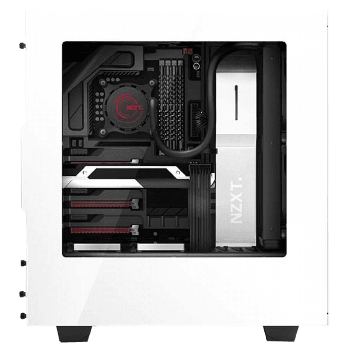 Gabinete Gamer NZXT S340, Mid Tower, Com 2 Fans, White, Sem Fonte, CA-S340W-W1