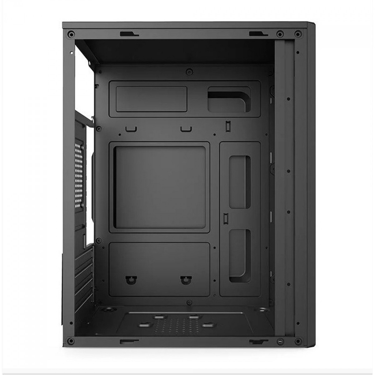 Gabinete Office BRX G10, Mini Tower, M-ATX, Sem Fans, Preto