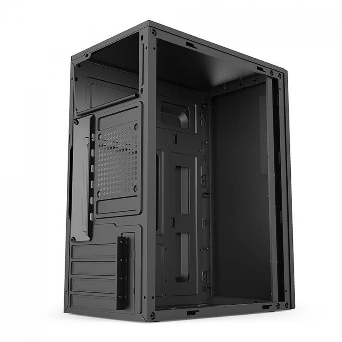 Gabinete Office BRX G10, Mini Tower, M-ATX, Sem Fans, Preto