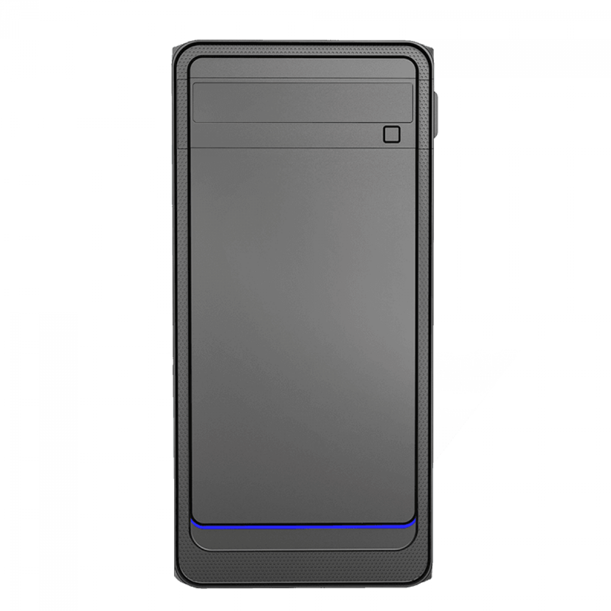 Gabinete PowerX 6503BK, Mini Tower, Black, Com Fita Led Blue, mATX, Com Fonte, Com Fan