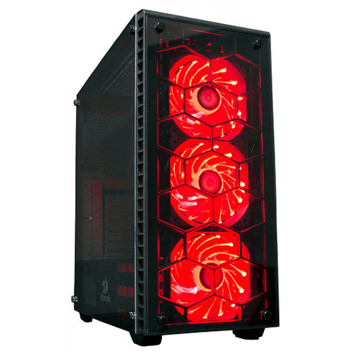 Gabinete Gamer Redragon Diamond Storm, Mid Tower, Com 3 Fans RGB, Vidro Temperado, Black, Sem Fonte, CA903