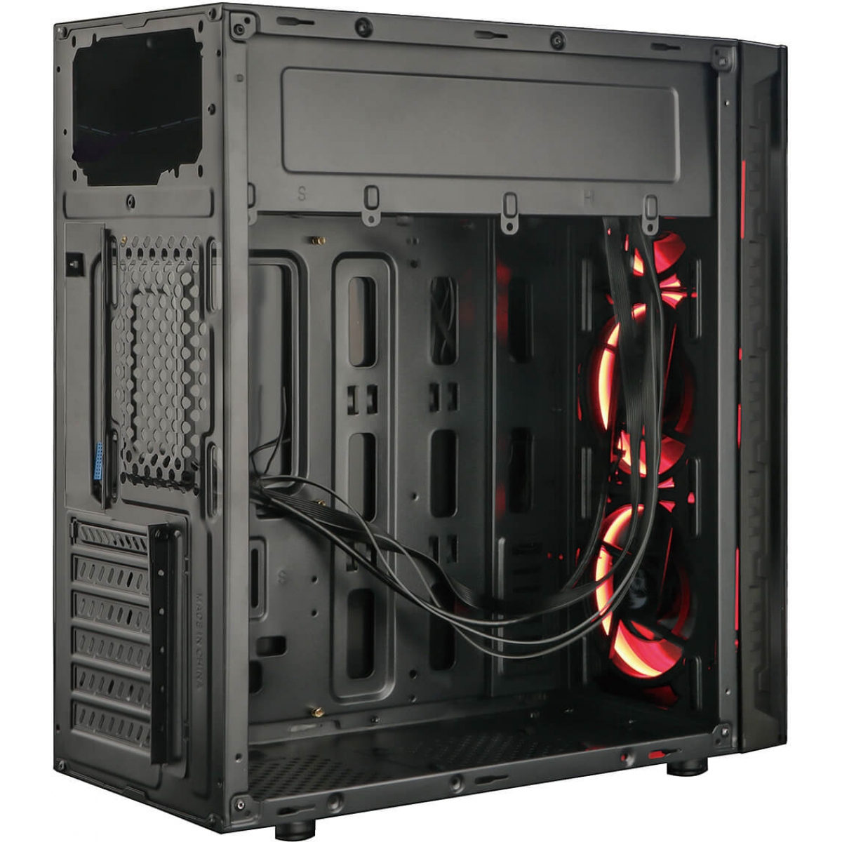 Gabinete Gamer Redragon Trailbreaker, Mid Tower, Com 3 Fans RGB, Vidro Temperado, Black, Sem Fonte, RD-GC-603
