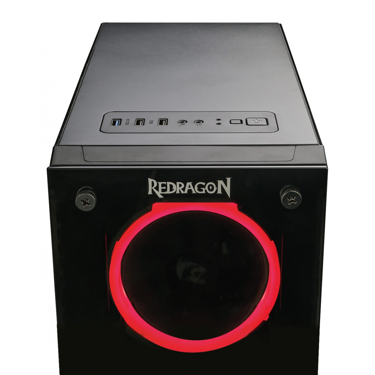 Gabinete Gamer Redragon Trailbreaker, Mid Tower, Com 3 Fans RGB, Vidro Temperado, Black, Sem Fonte, RD-GC-603