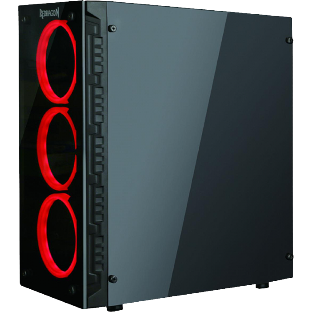 Gabinete Gamer Redragon Trailbreaker, Mid Tower, Com 3 Fans RGB, Vidro Temperado, Black, Sem Fonte, RD-GC-603