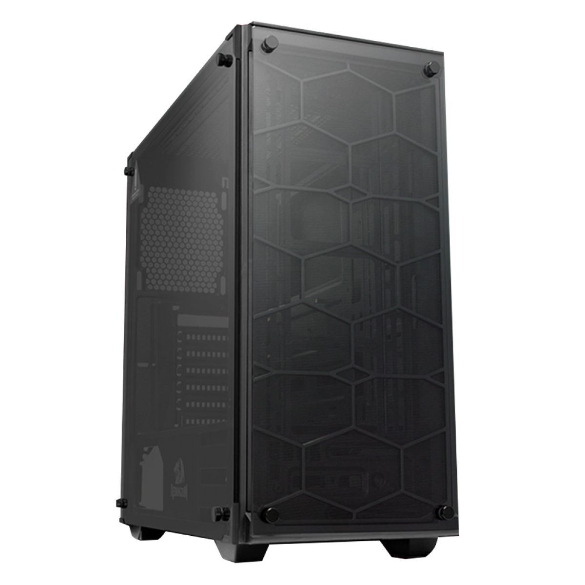 Gabinete Gamer Redragon, Wheel Jack, Mid Tower, Vidro Temperado, Black, Sem Fonte, Sem Fan, GC-606BK