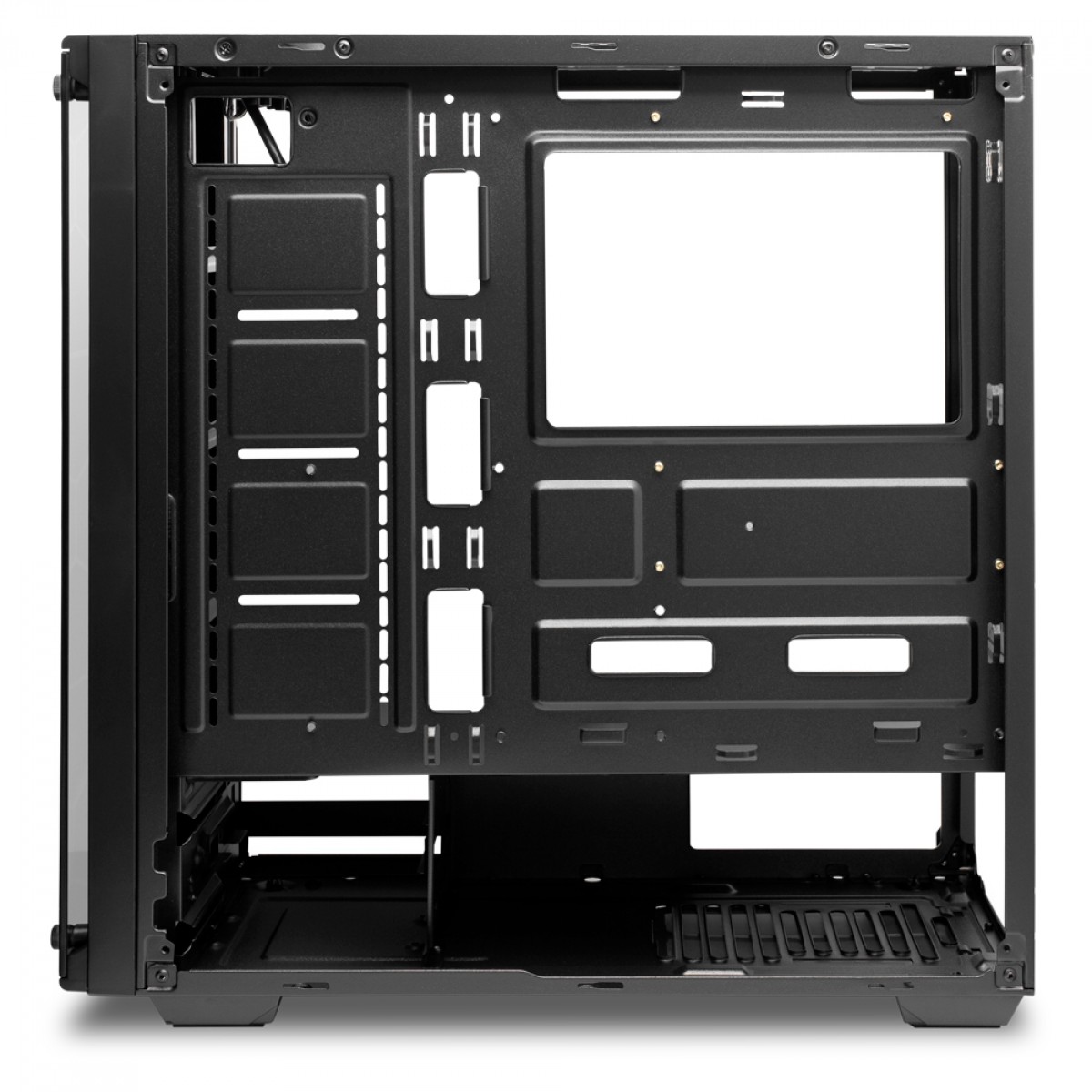 Gabinete Gamer Redragon, Wheel Jack, Mid Tower, Vidro Temperado, Black, Sem Fonte, Sem Fan, GC-606BK