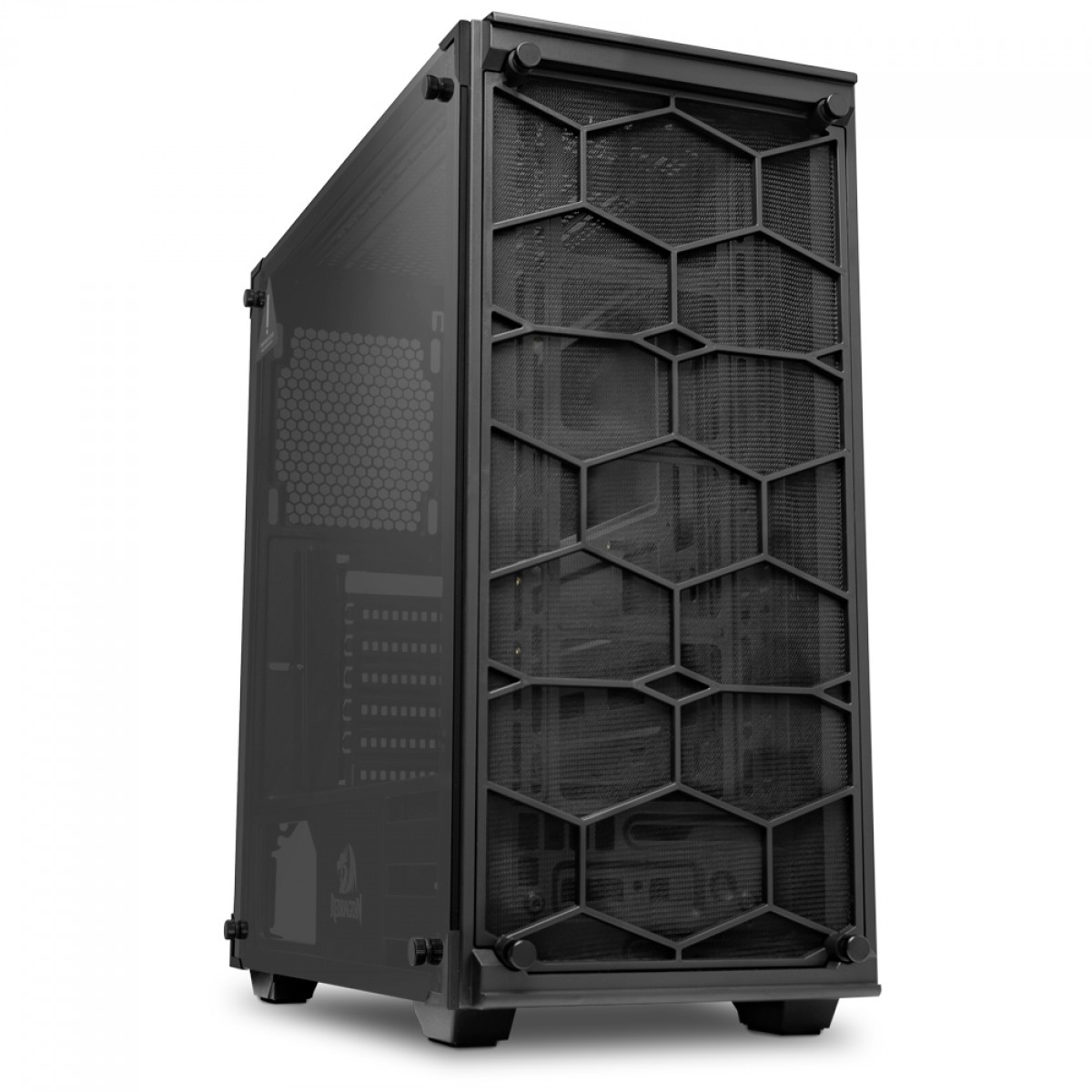 Gabinete Gamer Redragon, Wheel Jack, Mid Tower, Vidro Temperado, Black, Sem Fonte, Sem Fan, GC-606BK