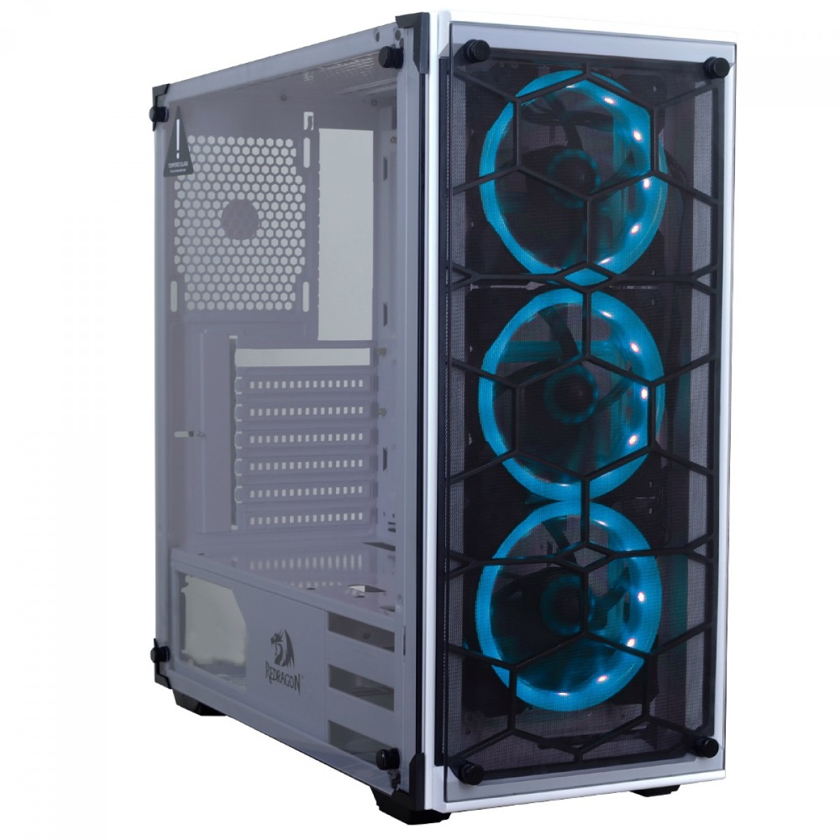 Gabinete Gamer Redragon, Wheel Jack, Mid Tower, Vidro Temperado, White, Sem Fonte, Sem Fan, GC-606W