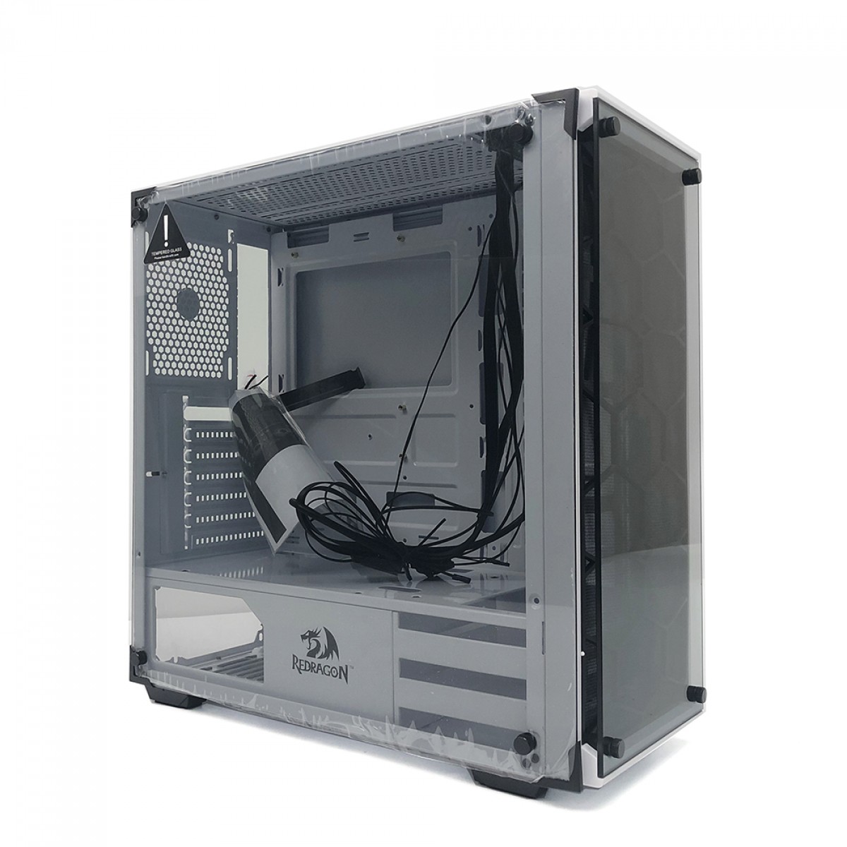 Gabinete Gamer Redragon, Wheel Jack, Mid Tower, Vidro Temperado, White, Sem Fonte, Sem Fan, GC-606W