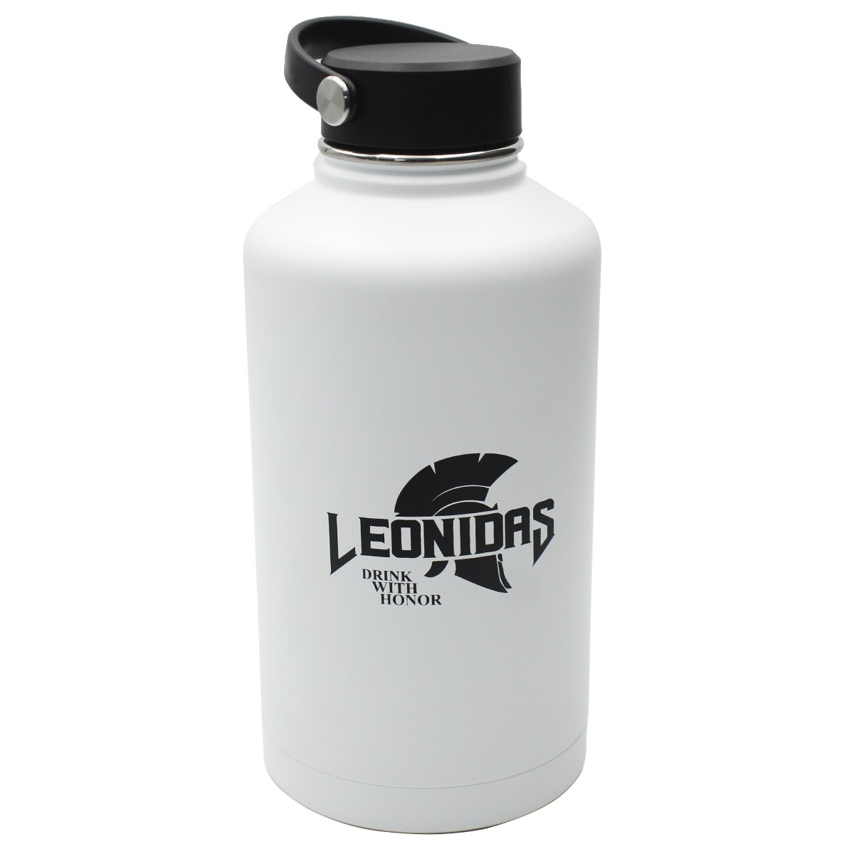 Garrafa Térmica Leonidas, 1.750ml, 24h Frio e 10h Quente, Metal, Branco