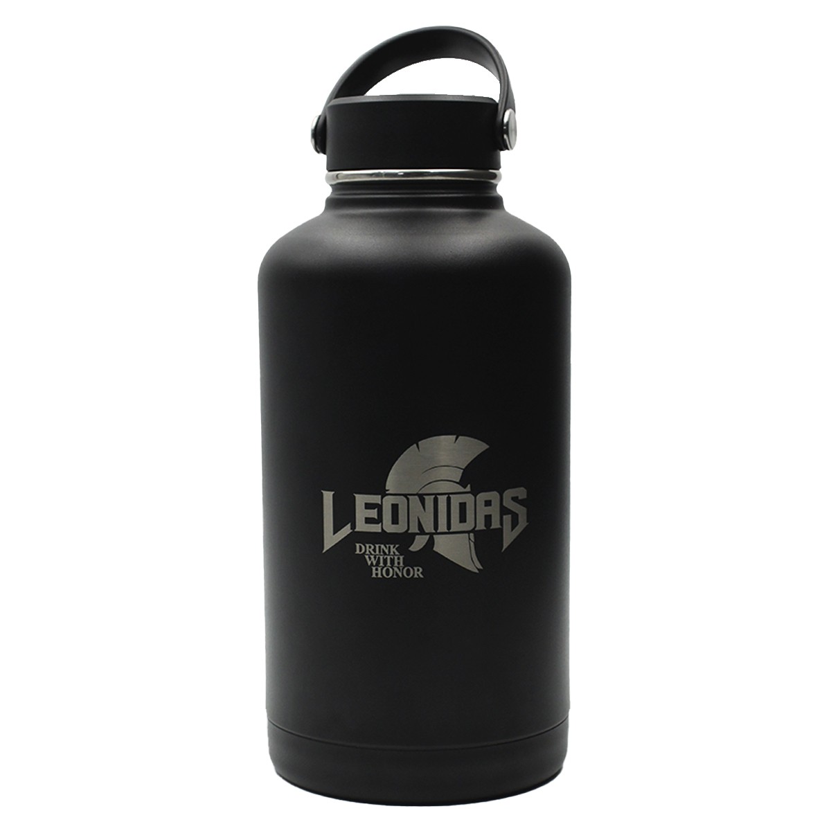Garrafa Térmica Leonidas, 1.750ml, 24h Frio e 10h Quente, Metal, Preto
