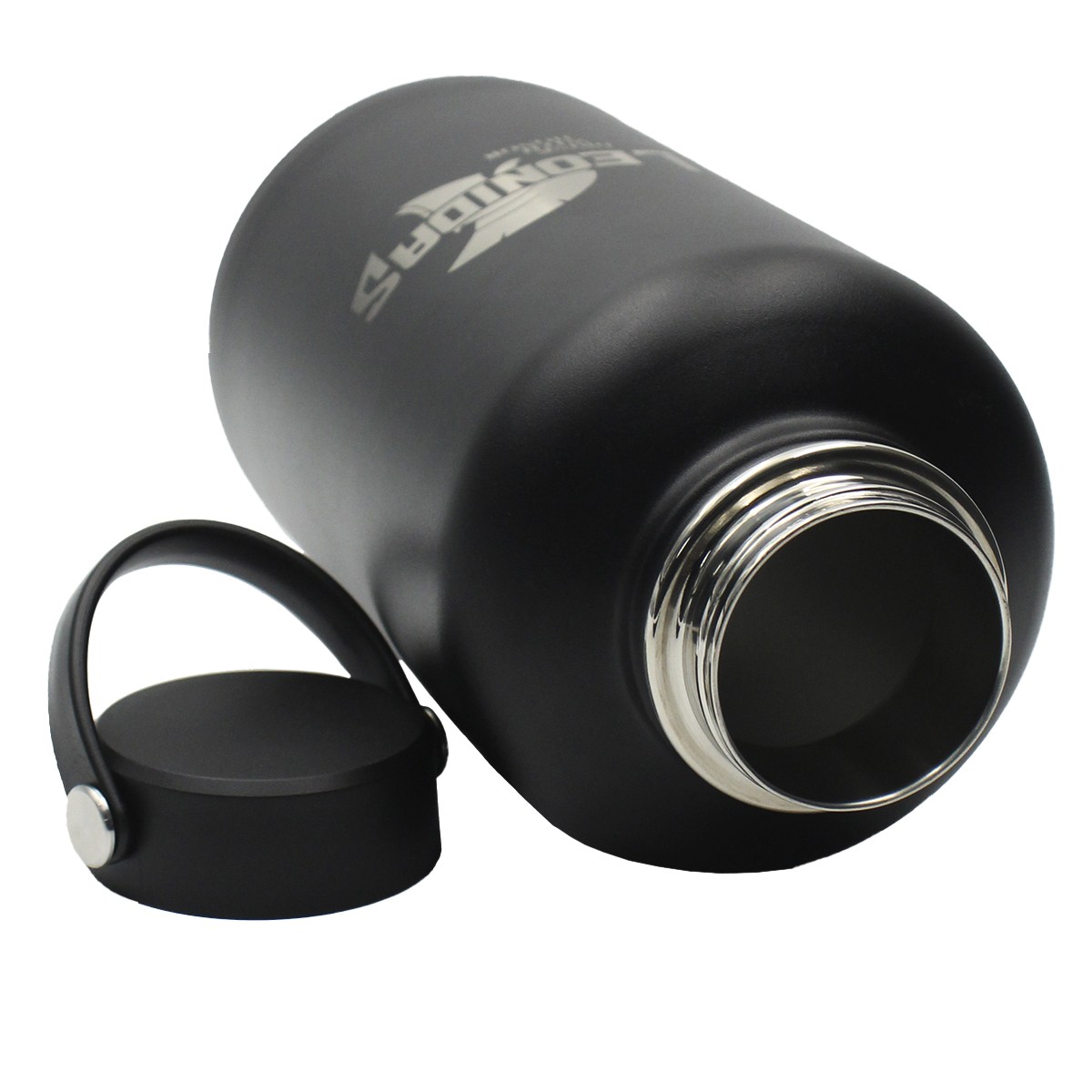 Garrafa Térmica Leonidas, 1.750ml, 24h Frio e 10h Quente, Metal, Preto