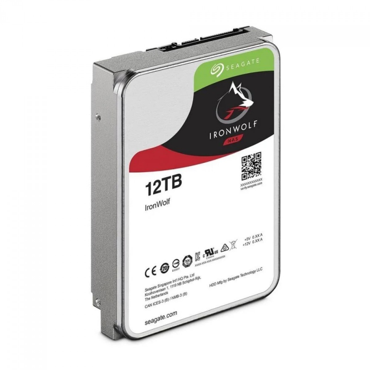 HD Seagate IronWolf, 12TB, Sata III, 7200RPM, 256MB, 3.5", ST12000VN0008