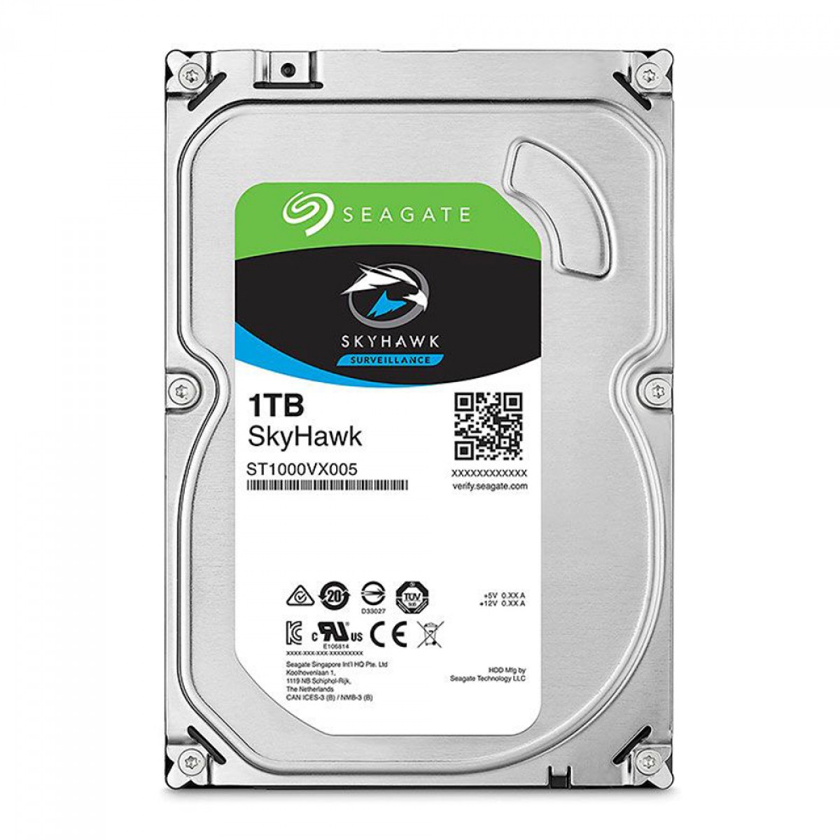 HD Seagate SkyHawk 1TB, 3.5", SATA III, 6GB/S, 5900RPM, ST1000VX005