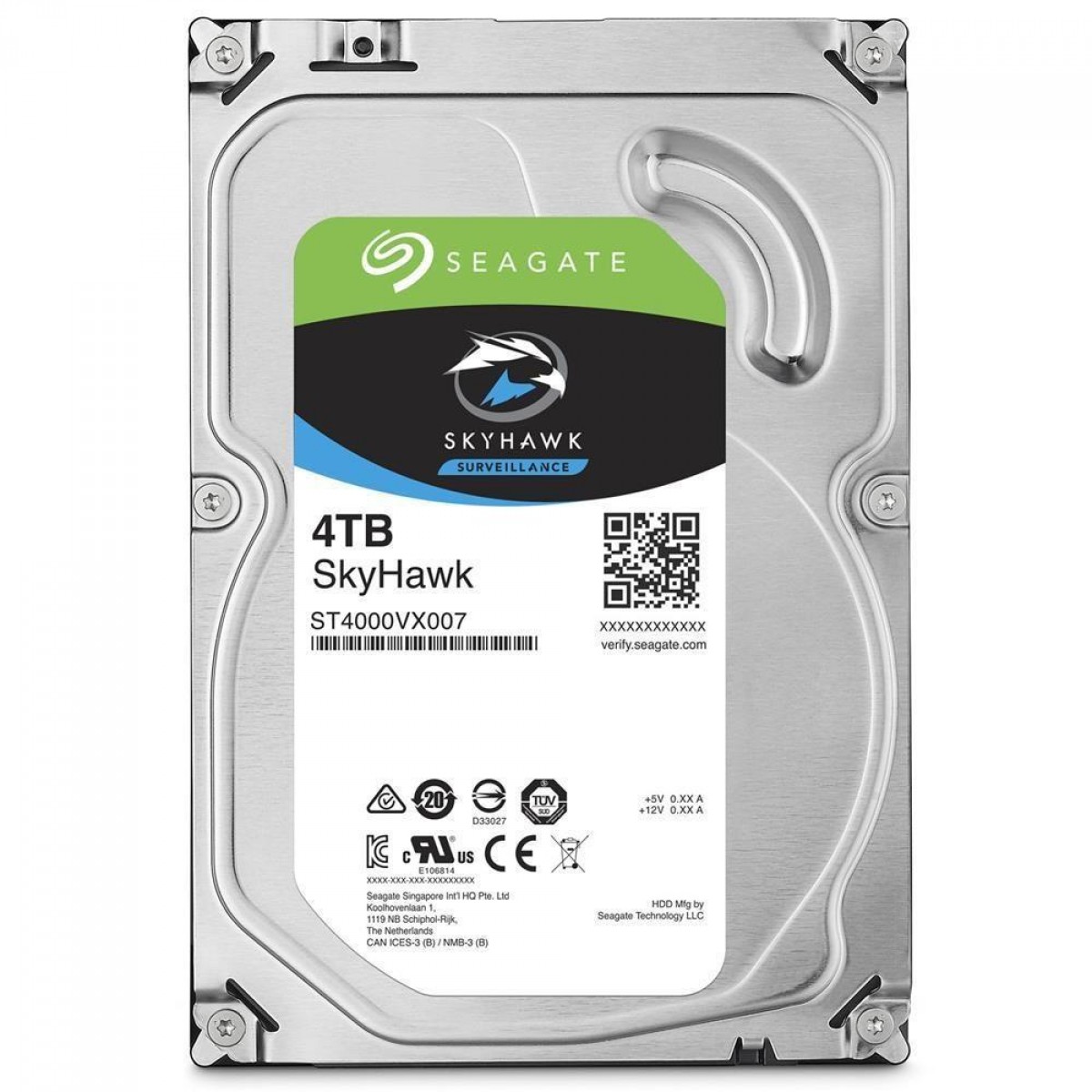 HD Seagate SkyHawk Surveillance 4TB, 3.5", SATA III, 6GB/S, 5900RPM, ST4000VX007